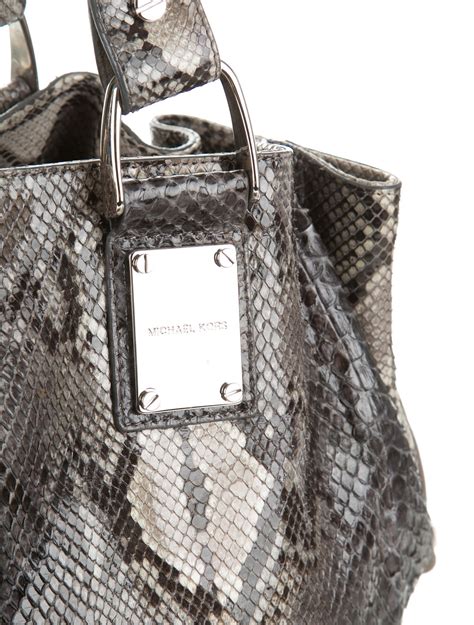 michael kors snake skin purses|Michael Kors snakeskin shoulder bag.